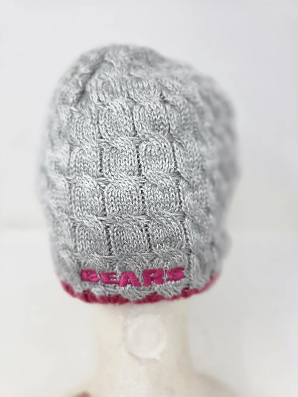 New Era Chicago Bears Beanie Knit Hat Womens Pink Ribbon Breast Cancer NFL